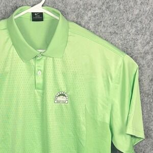 Nike Golf Shirt Mens XL Green Breckenridge Golf Club Fit Dry Performance Polo